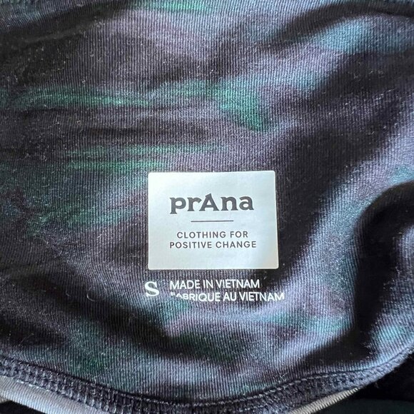 prAna Travertine Leggings & Sports Bra Women’s Small Green Blue Camo - Picture 9 of 14